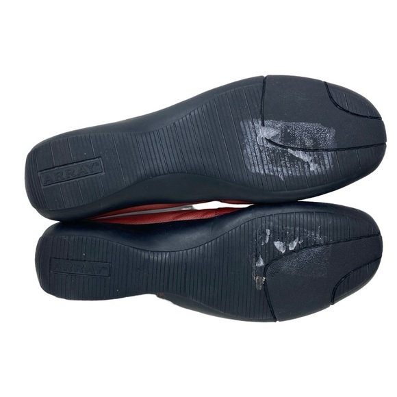 ARRAY Willow Flats 9.5W‎ Slip on Loafers Pleated Front Metal Accents Deep Red - Picture 10 of 12